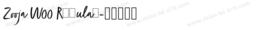 Zooja W00 Regular字体转换